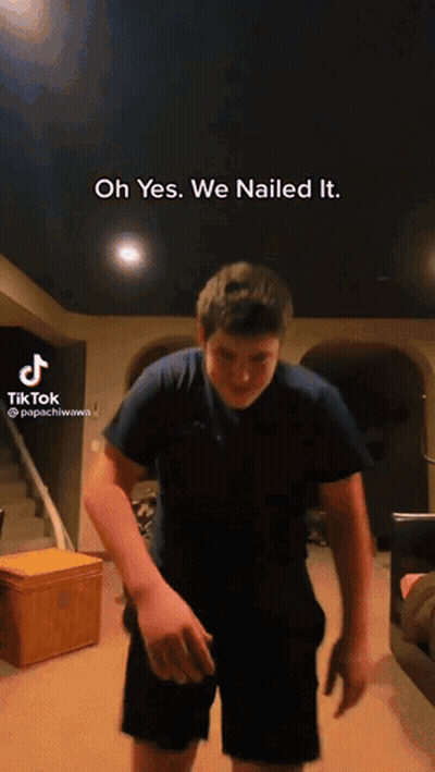 Man Dancing Saying Oh Yes We Nailed It GIF