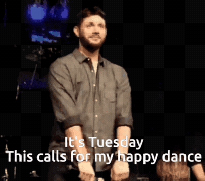 Man Dancing To It's Tuesday This Calls For My Happy Dance GIF