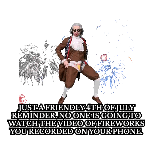 Man Dancing With 4Th Of July Reminder Sticker