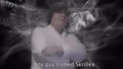 Man Dancing With Any Guy Named Skrillex Text GIF
