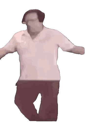 Man Dancing With Arms Outstretched Sticker