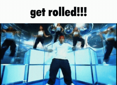 Man Dancing With Get Rolled Text GIF