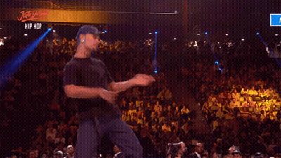 Man Dancing With Just Dance Hip Hop Sign GIF