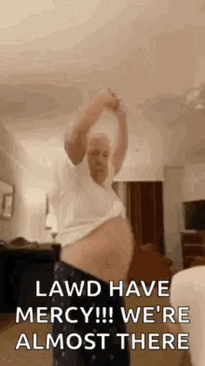 Man Dancing With Pregnant Belly GIF