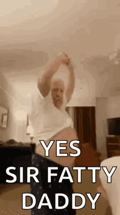 Man Dancing With Pregnant Belly GIF