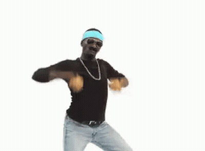 Man Dancing With Sunglasses Headband Necklace GIF