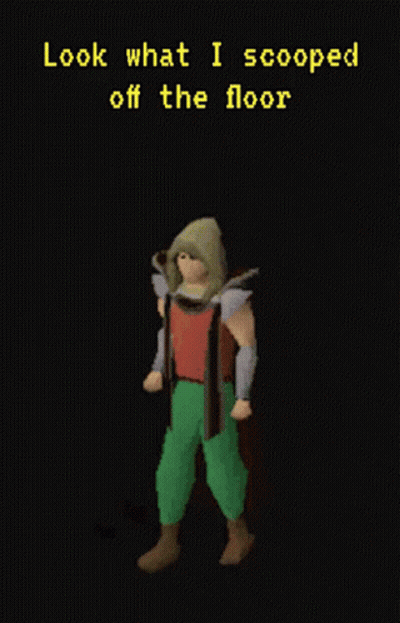 Man Dog Look What I Scooped Off Floor GIF