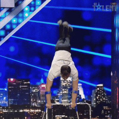 Man Doing Handstand On Parallel Bars Got Talent GIF