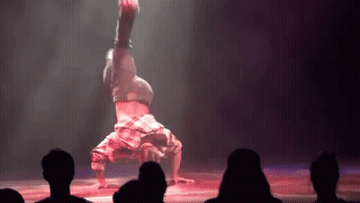 Man Doing Handstand On Stage GIF