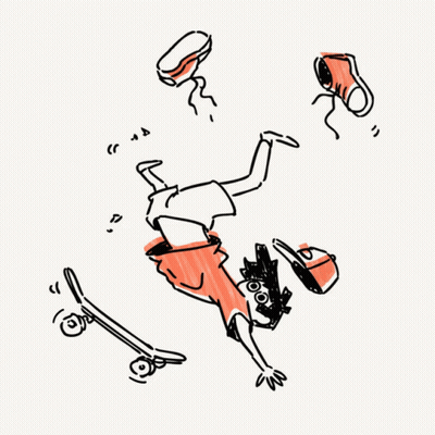 Man Doing Handstand With Skateboard GIF