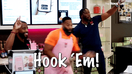 Man Doing Hook Em Sign While Shouting GIF