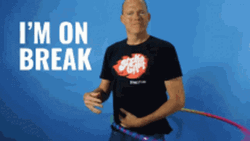 Man Doing Hula Hops Request For A Break GIF