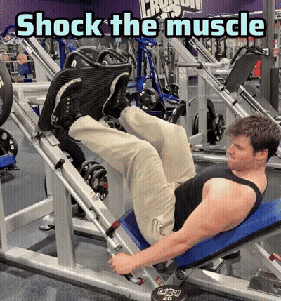 Man Doing Leg Press Shock The Muscle GIF