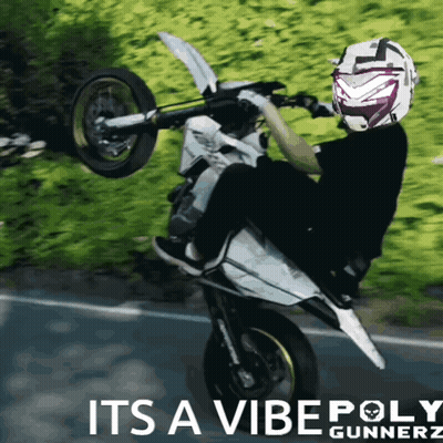 Man Doing Motorcycle Trick Its A Vibepoly Gunnerz GIF