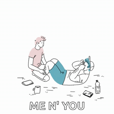 Man Doing Sit Ups While Another Watches GIF