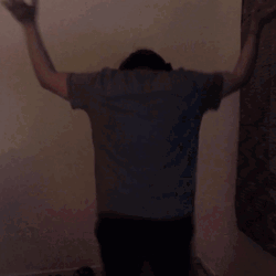 Man Doing Thug Shaker With Hands Up High GIF