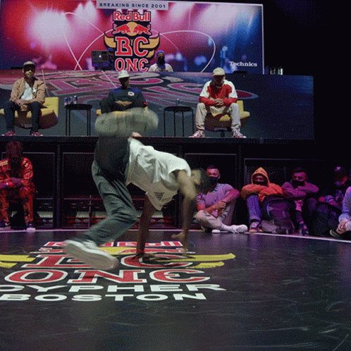 Man Doing Trick In Front Of Breaking Sign GIF