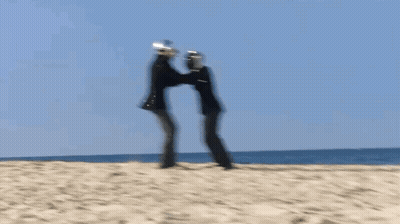 Man Doing Trick On Beach GIF