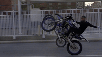 Man Doing Trick On Dirt Bike With Monster Energy Drink GIF