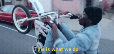 Man Doing Wheelie On Motorcycle This Is What We Do GIF