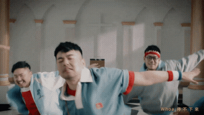 Man Doing Yoga With Whoa Headband GIF