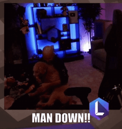 Man Down Sitting On Floor In Living Room GIF