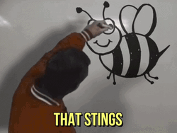 Man Drawing Bee GIF