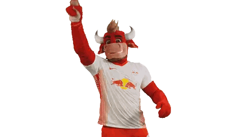 Man Dressed As Bull In White And Red Bull Shirt Sticker