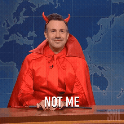 Man Dressed as Devil Says Not Me