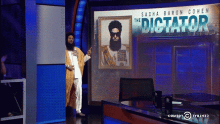 Man Dressed As The Dictator Aladeen GIF