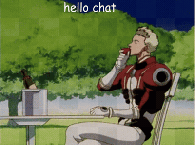 Man Drinking Apple Saying Hello Chat GIF