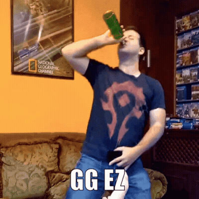 Man Drinking Bottle GG EZ GIF