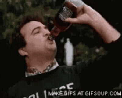 Man Drinking Bottle Of Beer GIF