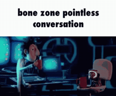 Man Drinking Coffee Bone Zone Pointless Conversation GIF