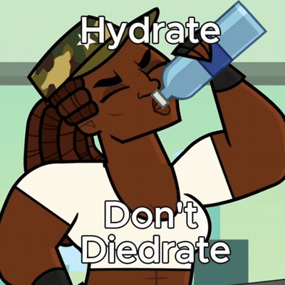 Man Drinking From Bottle Hydrate Don't Diedrate GIF