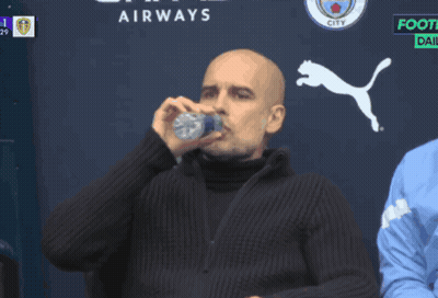 Man Drinking From Bottle in Front of Airways Logo