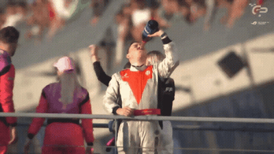 Man Drinking From Bottle With FF GIF