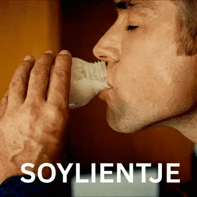 Man Drinking From Bottle With Soylietje GIF