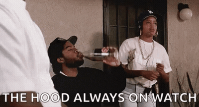 Man Drinking From Bottle Woman Behind GIF