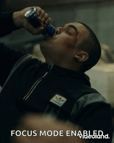 Man Drinking From Can With Focus Mode GIF