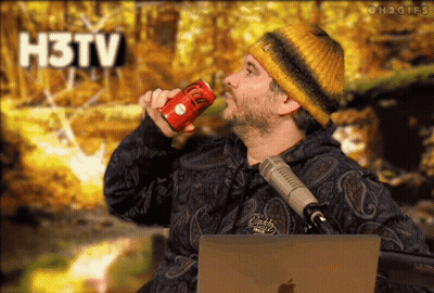 Man Drinking From Can With H3TV