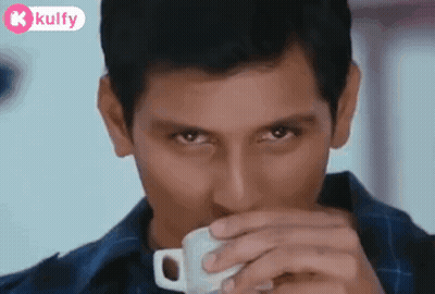 Man Drinking From Cup GIF