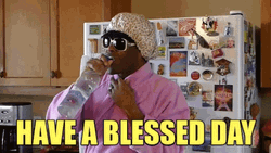 Man Drinking Good Morning Have A Blessed Day GIF