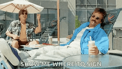 Man Drinking Milkshake And Smoking Beside Another Man GIF