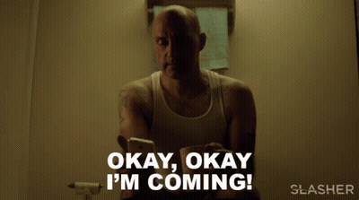 Man Drinking Mug Saying Okay Okay I'm Coming GIF