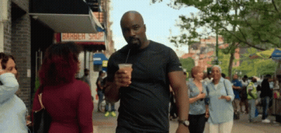 Man Drinking Through Straw GIF