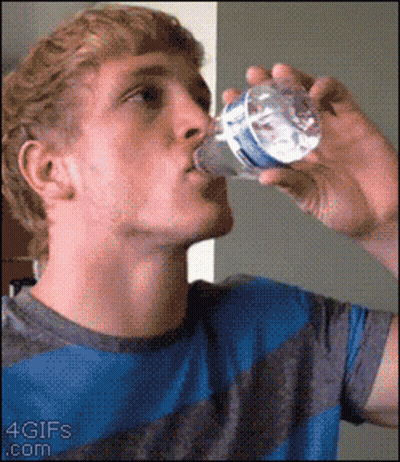 Man Drinking Water From Bottle GIF