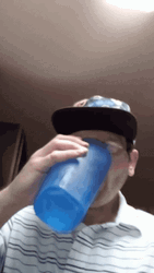 Man Drinking Water Nonstop GIF