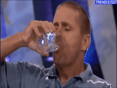 Man Drinking Water With Trendizisst GIF