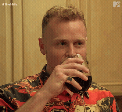 Man Drinking Wine GIF